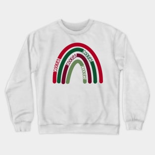 Cutesy Christmas COOKIES rainbow Crewneck Sweatshirt